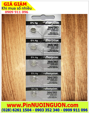 COMBO 01vỉ 5viên Pin đồng hồ 1.55v Silver Oxide Energizer SR621SW, 364 cính hãng |HÀNG CÓ SẲN